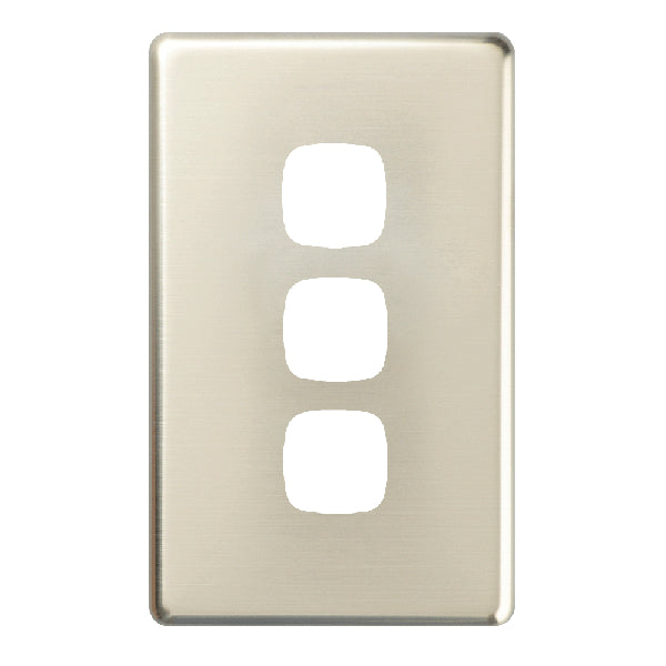 XL Switch Plate Only 3Gang Stainless Steel
