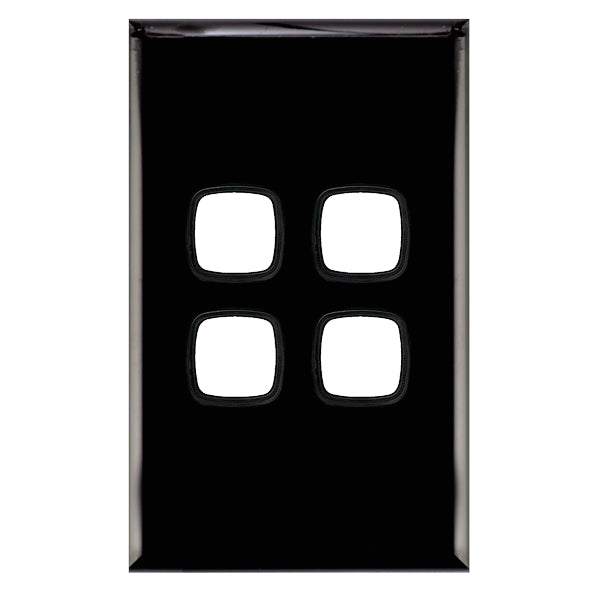 XL Grid & Plate Only 4Gang Black