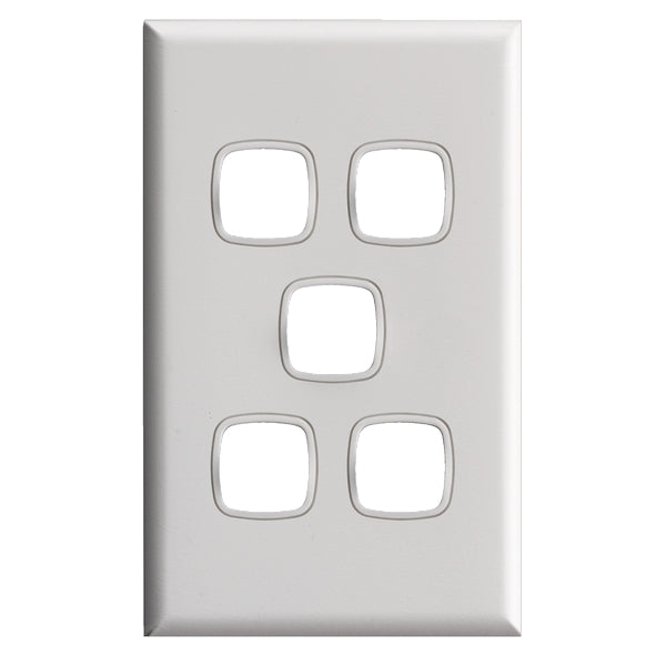 XL Grid & Plate Only 5Gang White