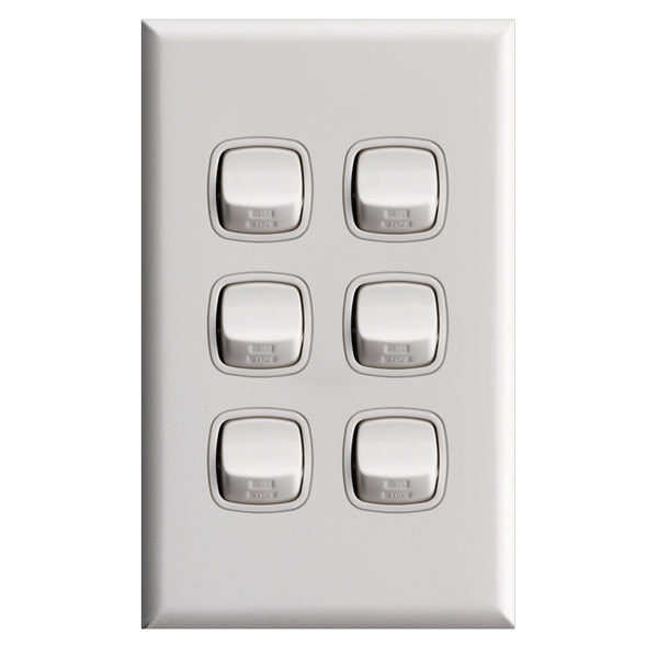 XLP Switch 6Way White Gloss