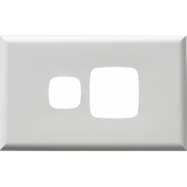 XL Plate Only Sw Socket Sgl Horiz White