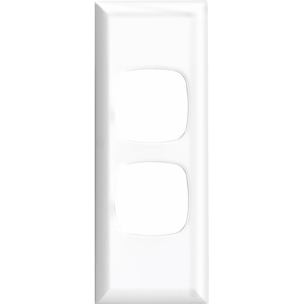 XL Arch Grid & Plate 2Gang White
