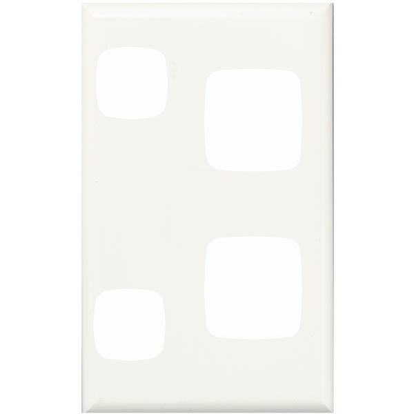 XLP Plate Only Sw Socket Dbl Vert White Gloss