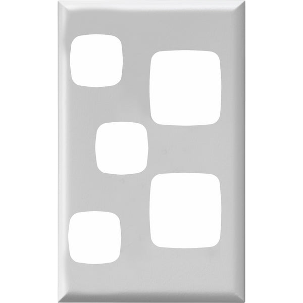 XLP Plate Only Sw Socket Dbl Vert 1x Sw White Gloss