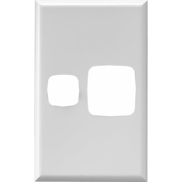 XL Plate Only Sw Socket Sgl Vert White