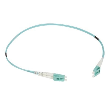 LCS3 Patch Lead Fibre OM4 LC/LC 50/125um MM Duplex 0.5m Aqua
