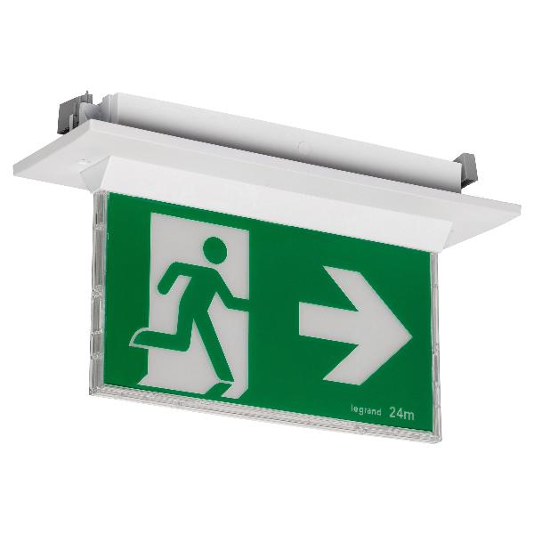 Economy LED Exit Edgelight 24m Li Batt IP20
