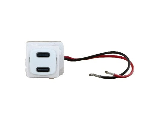 Arteor Dual USB Charger Mech Type C 3A White