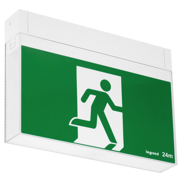 Bolt LED Exit Maint Galaxy Running Man Snapfit Li Batt White