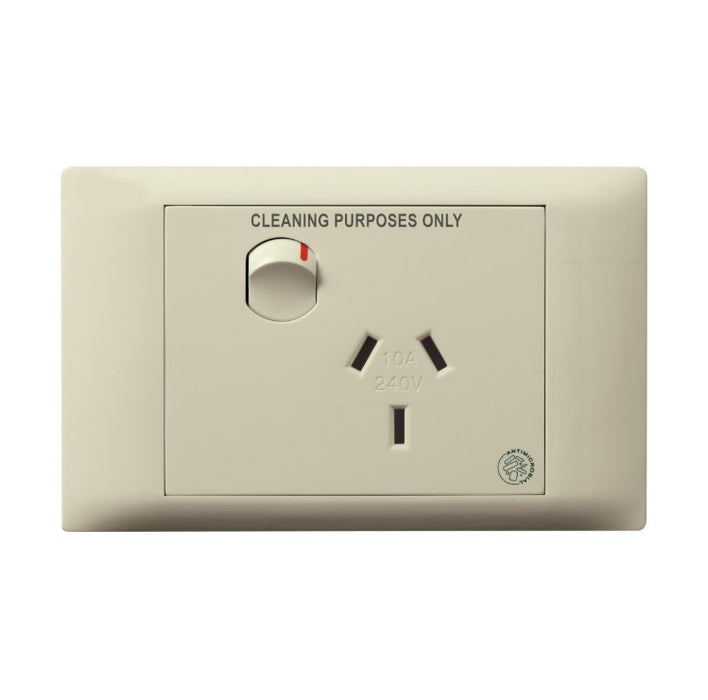 Excel Life Medical Sw Socket Sgl Horiz Cleaner 10A Beige