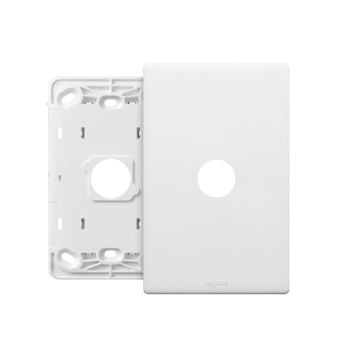 Excel Life Matt Grid & Plate Only 1Gang White