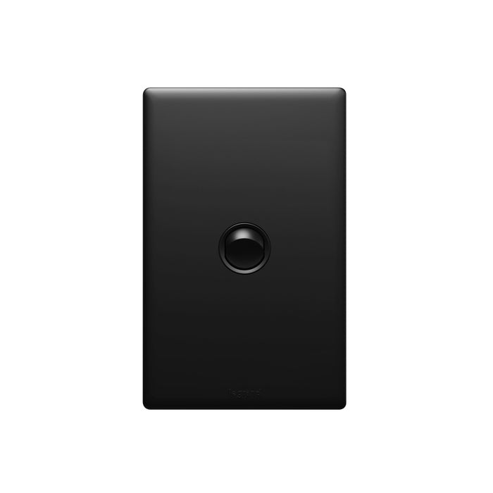 Excel Life Matt Switch Single 16A/16AX Vertical Black