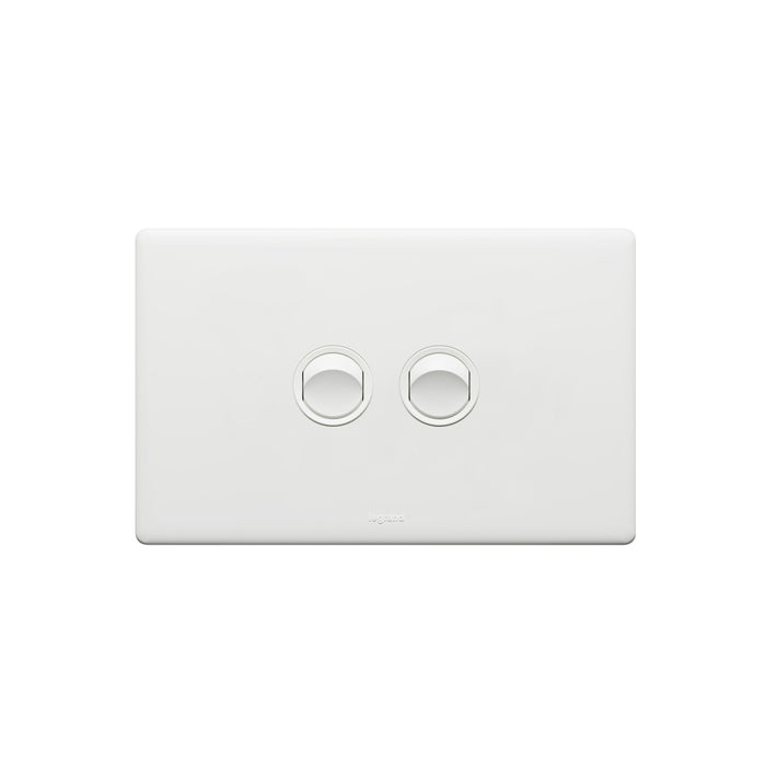 Excel Life Matt Switch Double 16A/16AX Horizontal White