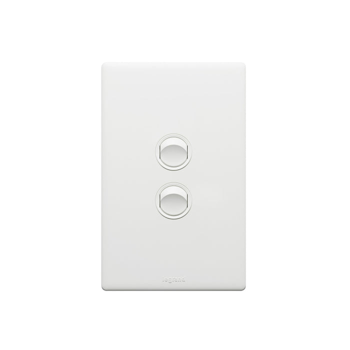 Excel Life Matt Switch Double 16A/16AX Vertical White