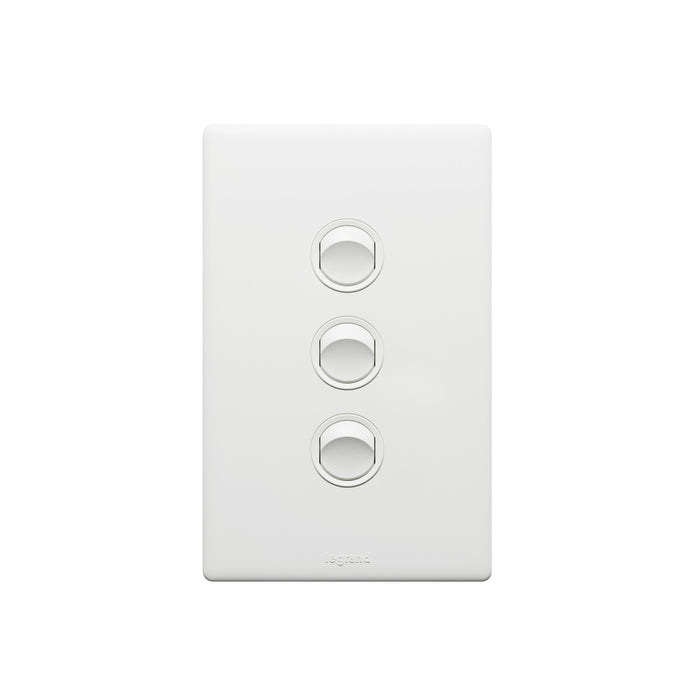 Excel Life Matt Switch Triple 16A/16AX Vertical White