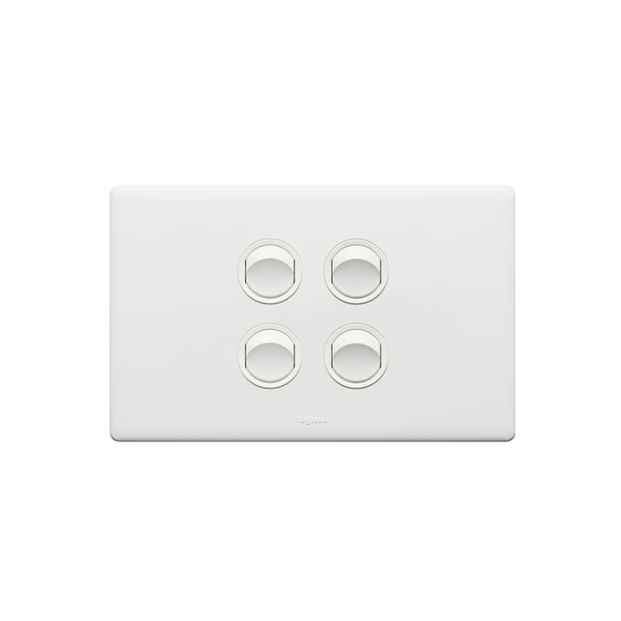 Excel Life Matt Switch 4Way 16A/16AX Horizontal White