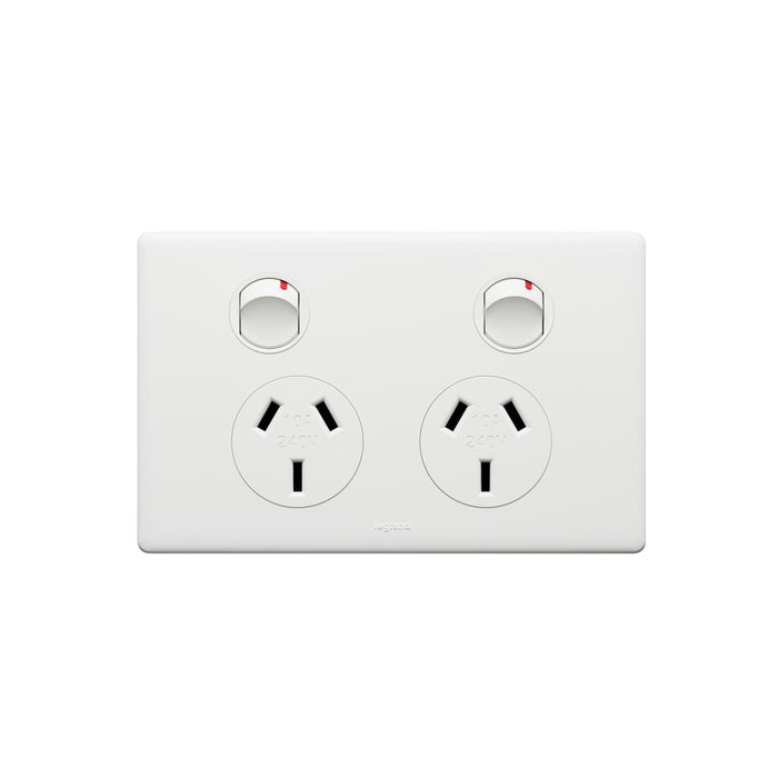 Excel Life Matt Sw Socket Double 10A White