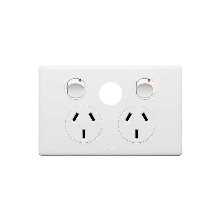 Excel Life Matt Sw Socket Dbl 10A Extra Function White