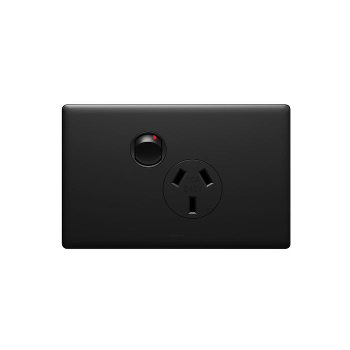Excel Life Matt Sw Socket Single 10A Black