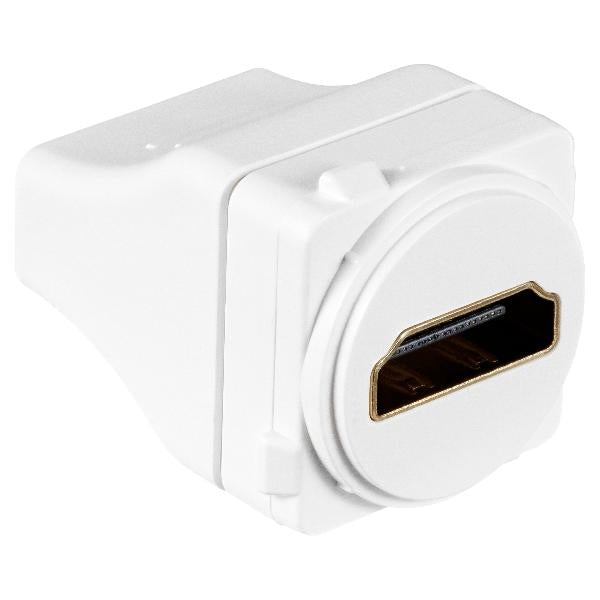 Straight Connector HDMI Female To Female Outlet White