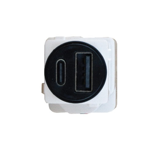 Excel Life USB Charger Mech Type A+C 3A Black