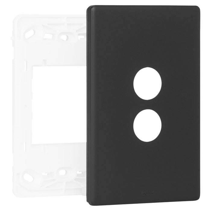 Excel Life Netatmo Grid & Cover Plate Double Matt Black