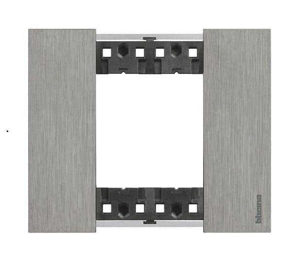 Bticino Living Now Cover Plate 2Gang Steel