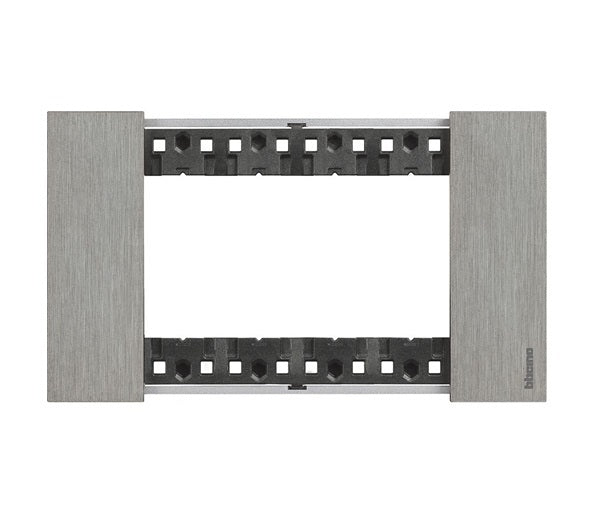 Bticino Living Now Cover Plate 4Gang Steel