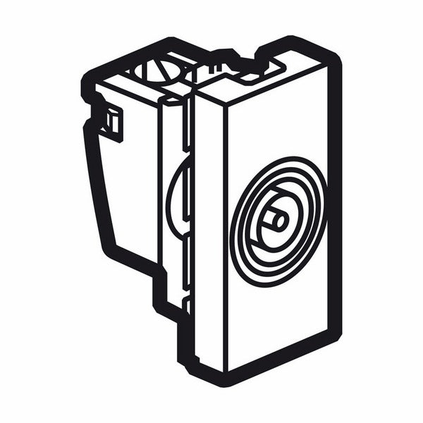 Arteor Module TV Sgl Shielded Male 9.5mm White