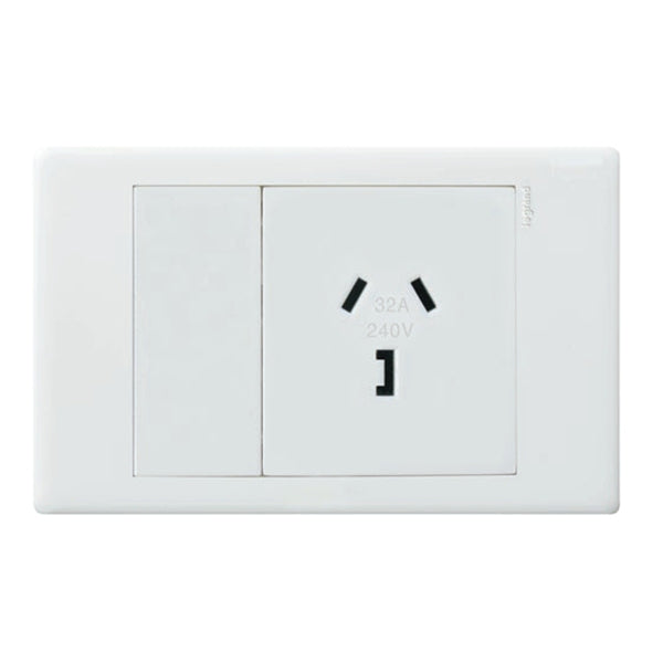Excel Life Common Unsw Socket Sgl 32A White