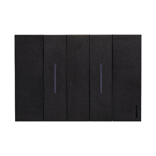Bticino Living Now 2 Gang Switch 10A Black