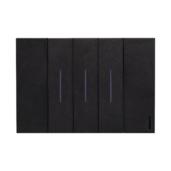 Bticino Living Now 3 Gang Switch 10A Black