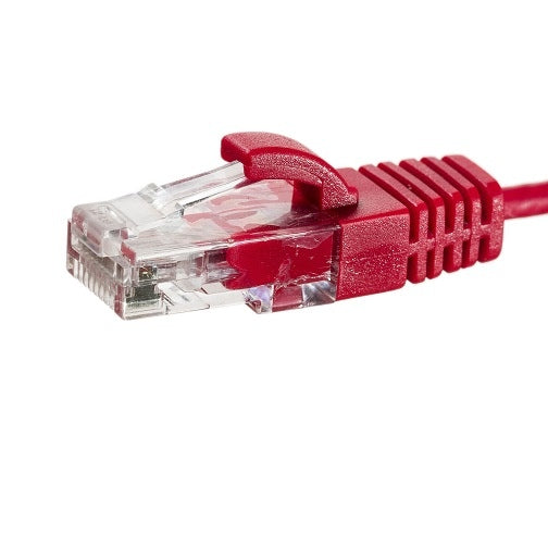 Patch Lead Cat6 UTP 0.75m RJ45 Slimline Red T-568A