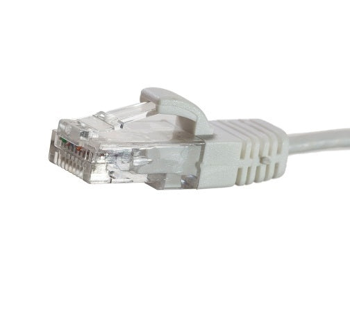Patch Lead Cat6 UTP 1m RJ45 Slimline White T-568A