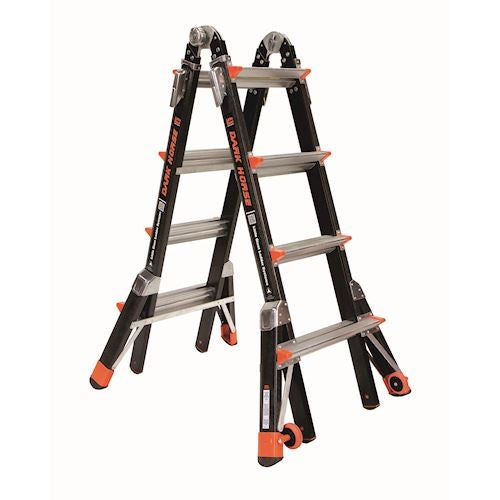 Dark Horse Multi-Ladder 4 step Fibreglass 150kg