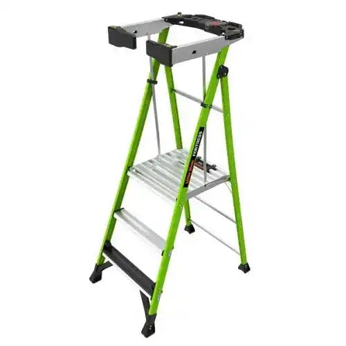 Fortress Platform Ladder 3 step Fibreglass Encl & Gate 150kg