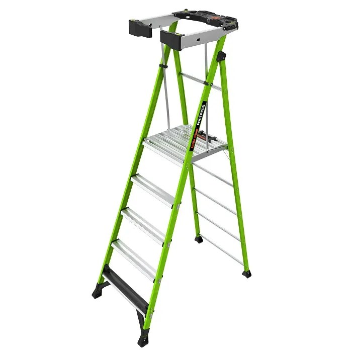 Fortress Platform Ladder 5 step Fibreglass Encl & Gate 150kg