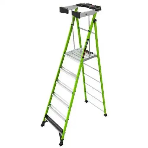 Fortress Platform Ladder 6 step Fibreglass Encl & Gate 150kg