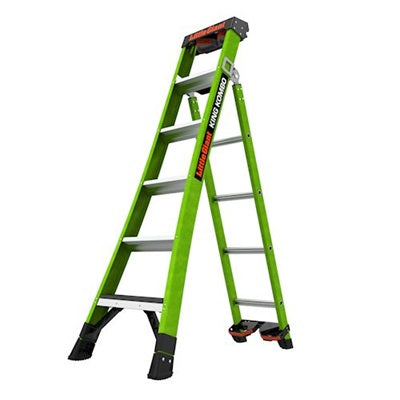 King Kombo 3-in-1 Ladder 6 step Fibreglass 150kg