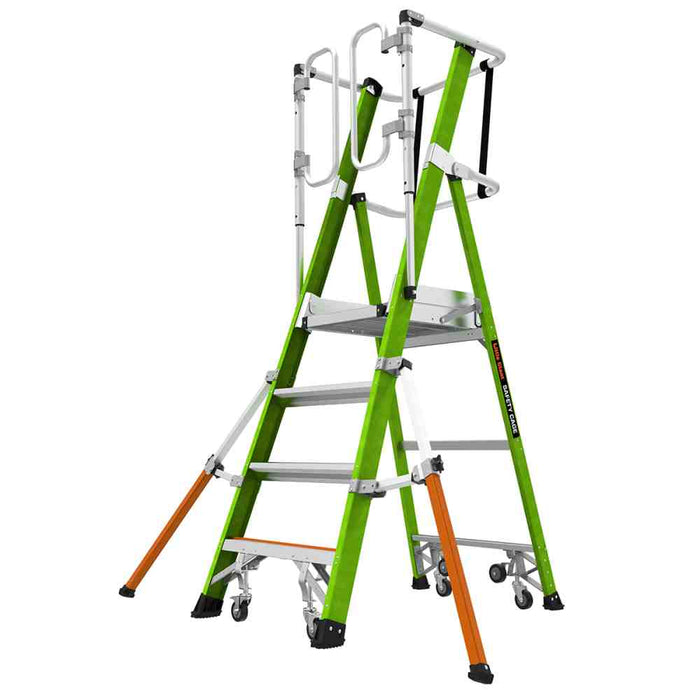 Safety Cage 2.0 Platform Ladder 4 step Fibreglass 150kg