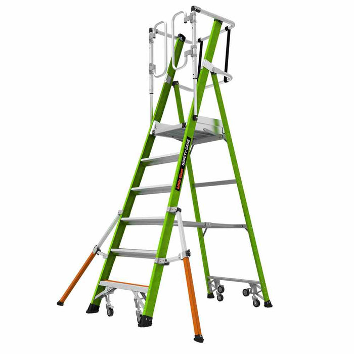 Safety Cage 2.0 Platform Ladder 6 step Fibreglass 150kg
