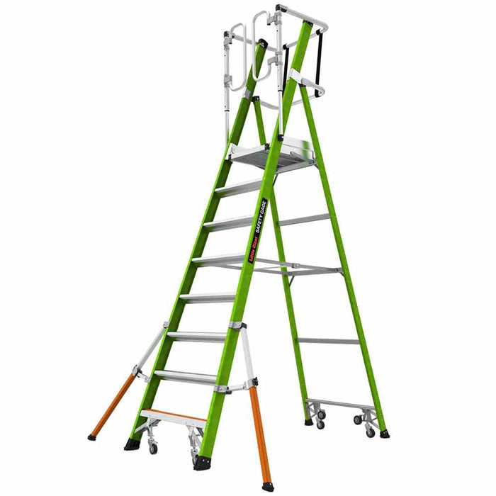 Safety Cage 2.0 Platform Ladder 8 step Fibreglass 150kg