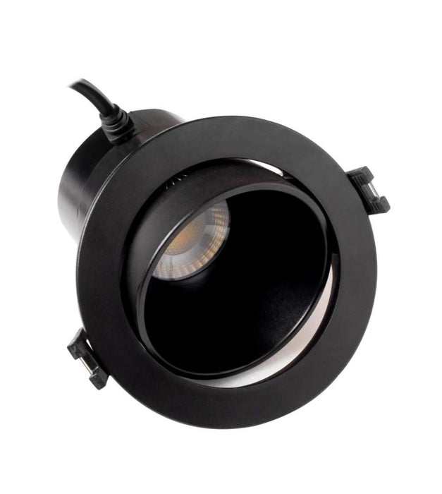 Cassie Downlight Tilt 7.9W 3/4/57K  IP54 Black Flex And Plug
