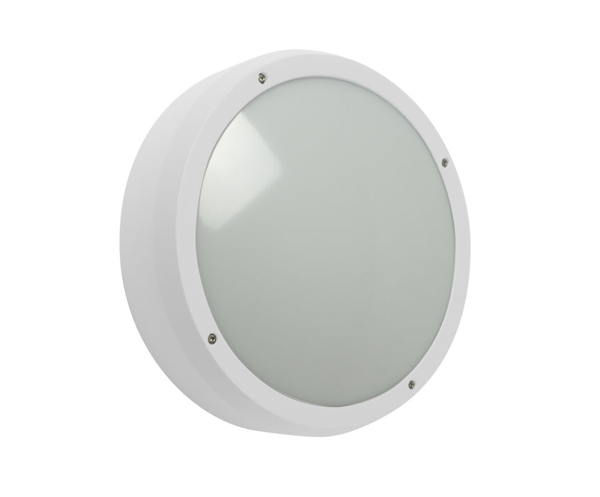 Vega Bulkhead LED IP65 Cool White Flush Trim White