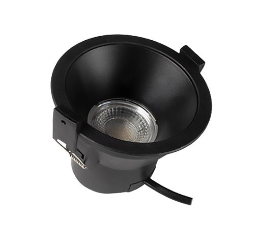 Cassie Downlight RCS8 8W CCT4 Dim IP44 Black with Reflector