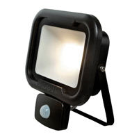 Remy Floodlight LED 20W 4K with Pir IP65 Black & 1m Flex