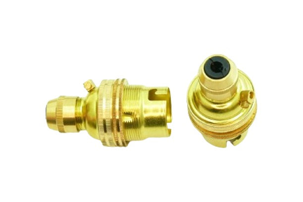 2211RT Lampholder BC Brass Cordgrip