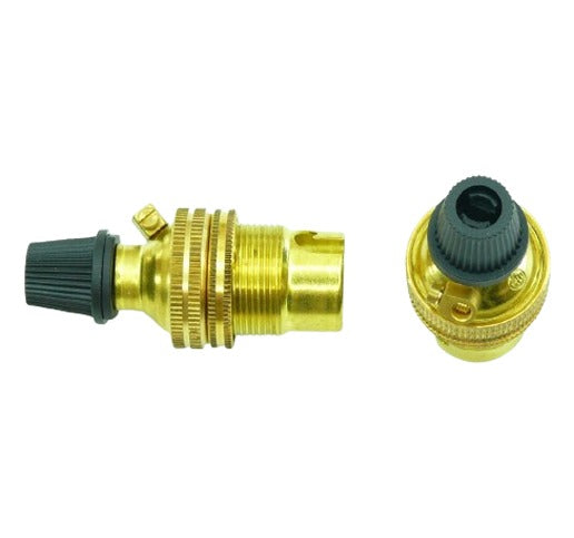 1511RT Lampholder SBC Brass Cordgrip
