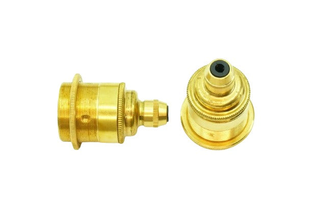 Lampholder ES Brass Cordgrip with Shade Ring