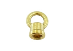 Closed Hook Ring 22mm Brass 10mm Thread